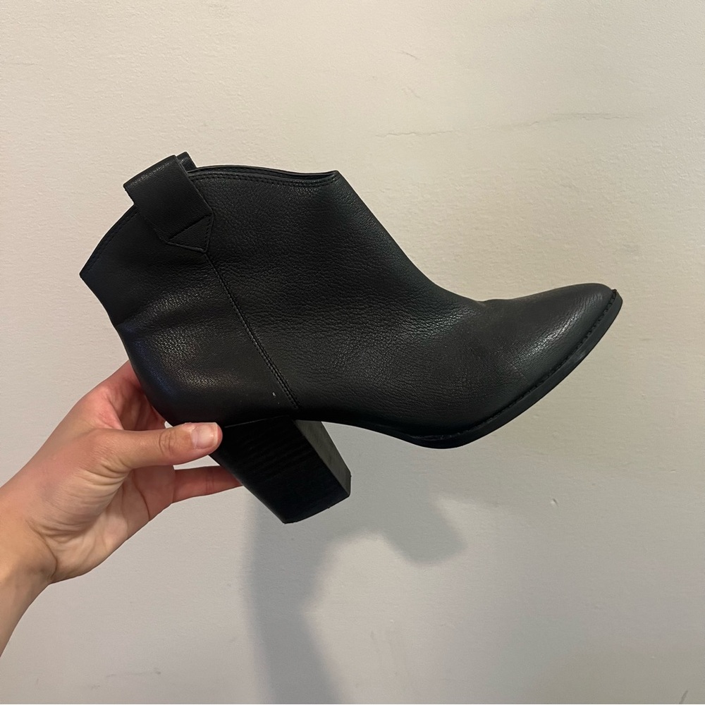 Lucky Brand Black Ankle Booties Sleek Minimalist Design